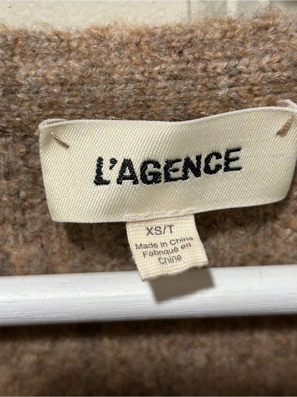 L’Agence Jamison Double-Breasted Cardigan In Tan., size XS Tall - Picture 6 of 9